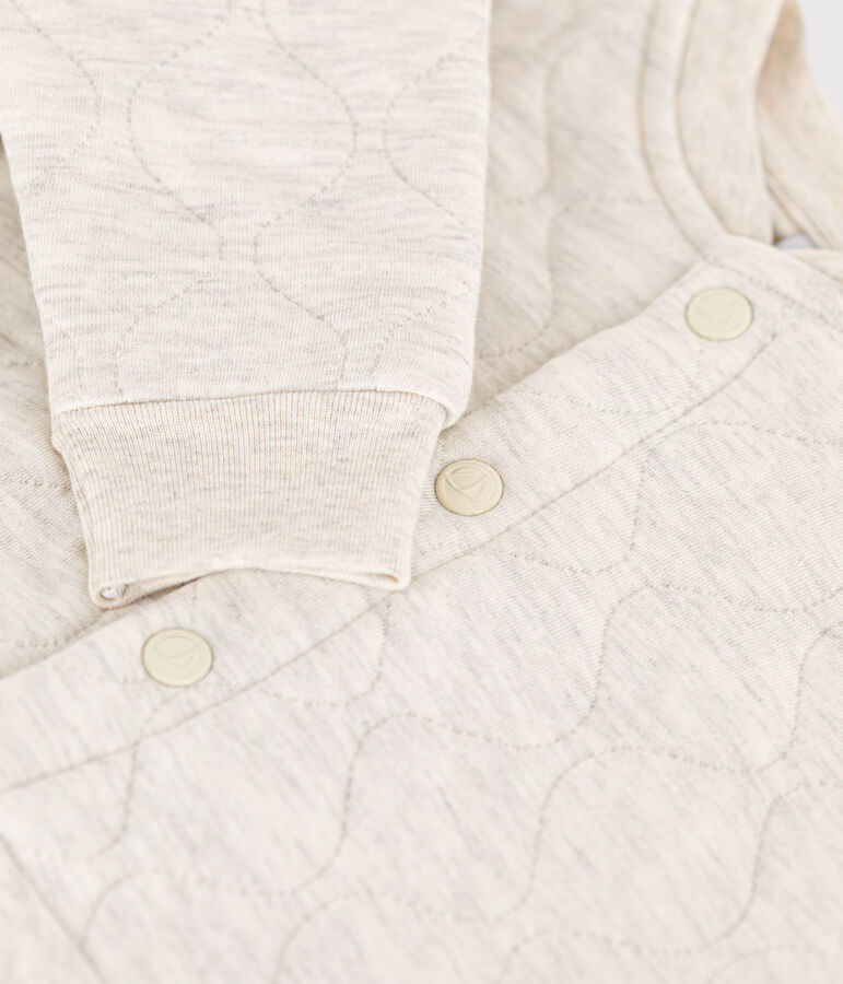 Baby College-Jacke aus gestepptem Doppeljersey beige