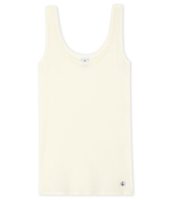 Tanktop aus 2 x 2 Rippstrick für Damen weiss MARSHMALLOW