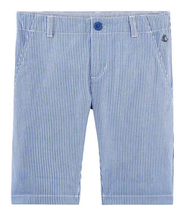 Kinder-Bermuda Jungen blau/weiss