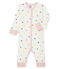 Baby-Strampler ohne Fuß aus Rippstrick für Mädchen weiss MARSHMALLOW/ MULTICO CN
