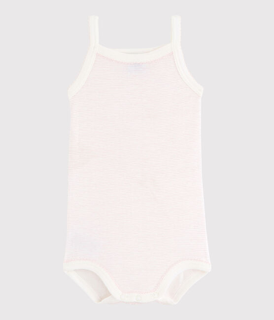 Baby-Trägerbody Mädchen weiss LAIT/ BABYLONE