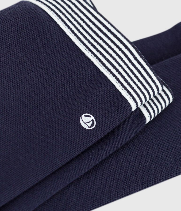 Baby-Leggings aus einfarbiger Baumwolle blau