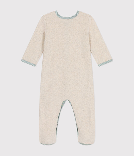 Baby-Strampler aus Samt beige MONTELIMAR CHINE