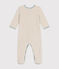 Baby-Strampler aus Samt beige MONTELIMAR CHINE