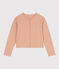 Damen-Cardigan aus dicker Baumwolle mit Druckknöpfen beige VINTAGE