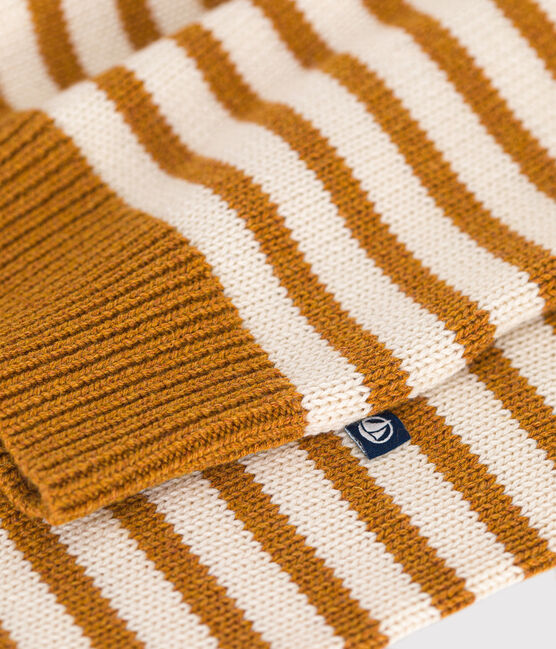 Kinder-Pullover aus Wolle und Baumwolle für Jungen weiss AVALANCHE/ ECUREUIL
