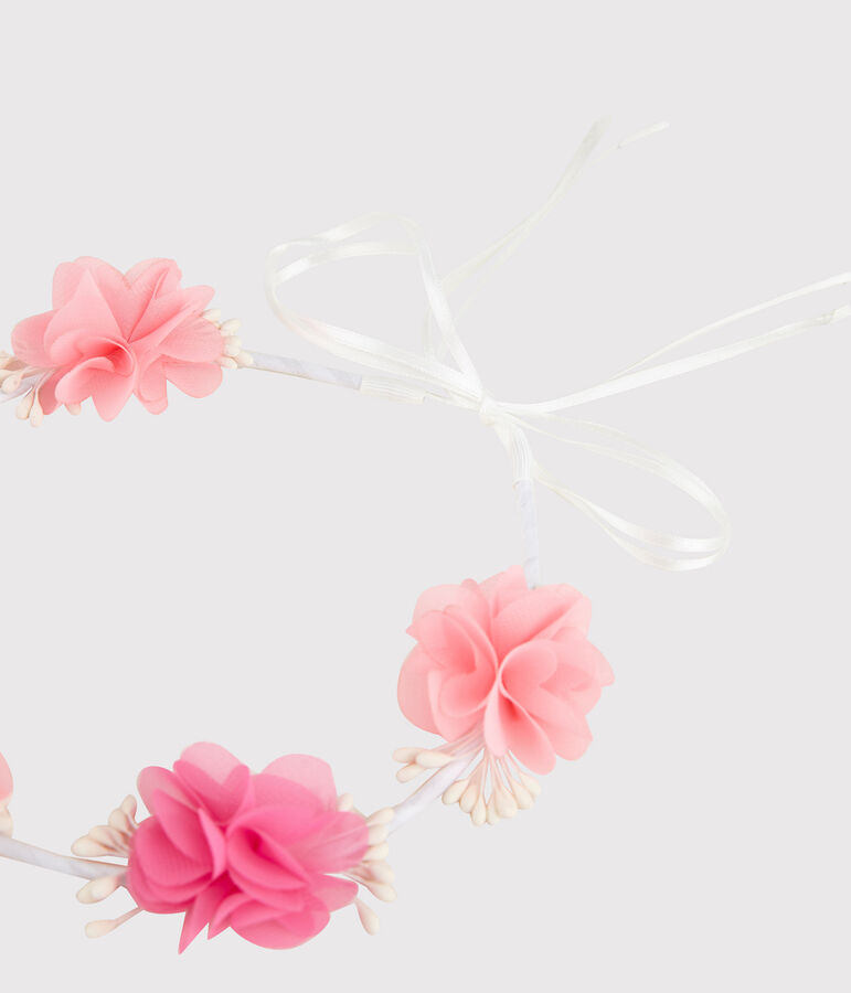 Bloemenkrans meisje weiss/vielfarbig