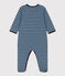 Gestreifter Strampler aus Doppeljersey SMOKING/ AZUL