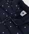 Gemusterte  Baby-Winterjacke mit einrollbarer Kapuze blau SMOKING/weiss MARSHMALLOW