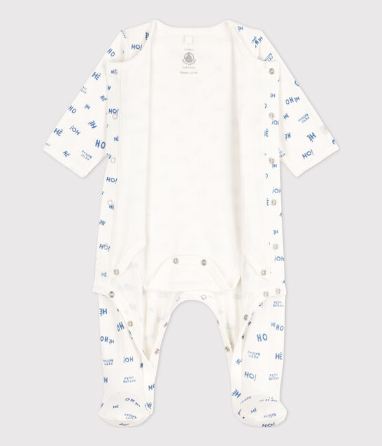 Baby-Bodyjama Heho aus Doppeljersey weiss MARSHMALLOW/ CREPUSCULE