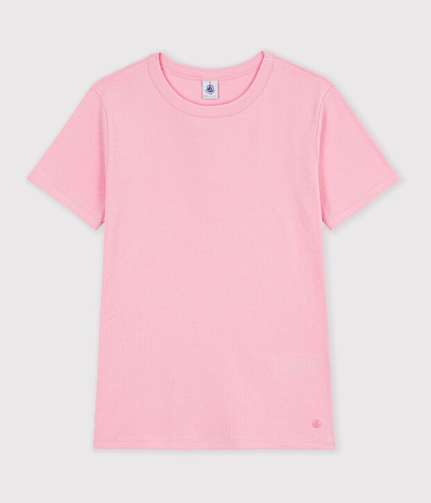 Kurz&auml;rmeliges Damen T-Shirt aus einfarbiger Baumwolle CHARMI