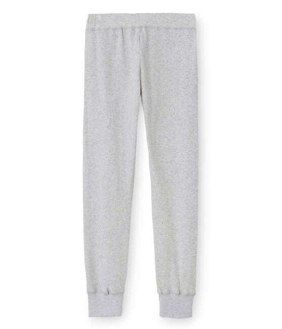 damen-hose aus extrafeinem, gedoppeltem jersey grau POUSSIERE CHINE