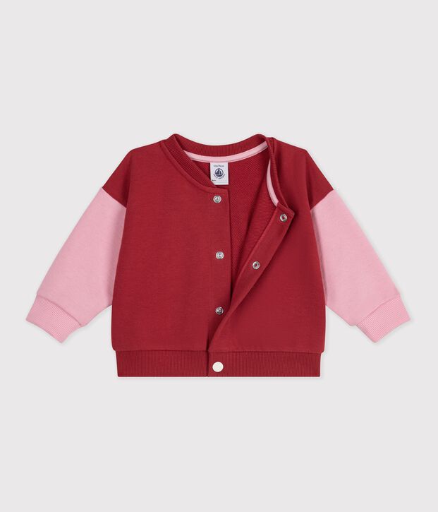 Zweifarbiger Baby-Teddy aus Baumwolle rosa/rosa