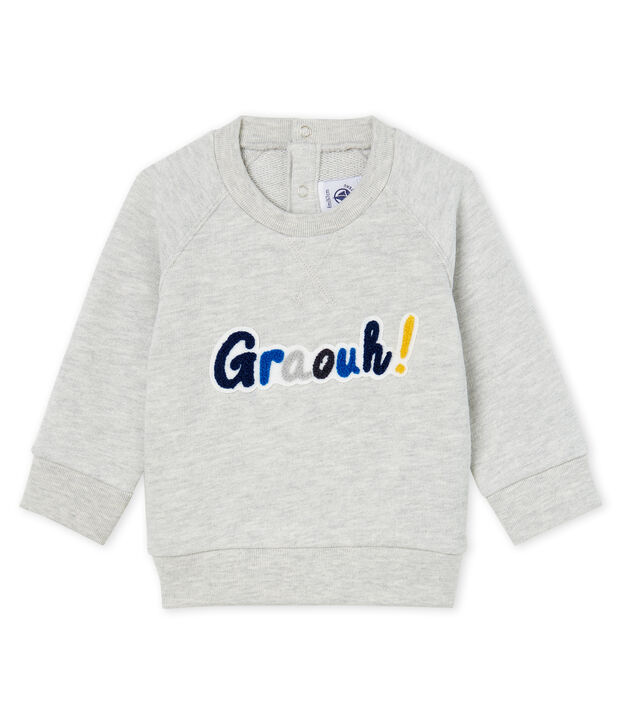 Baby-Sweatshirt aus Molton f&uuml;r Jungen grau