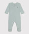 Gestreifter Baby-Strampler aus Baumwolle blau PAUL/weiss MARSHMALLOW