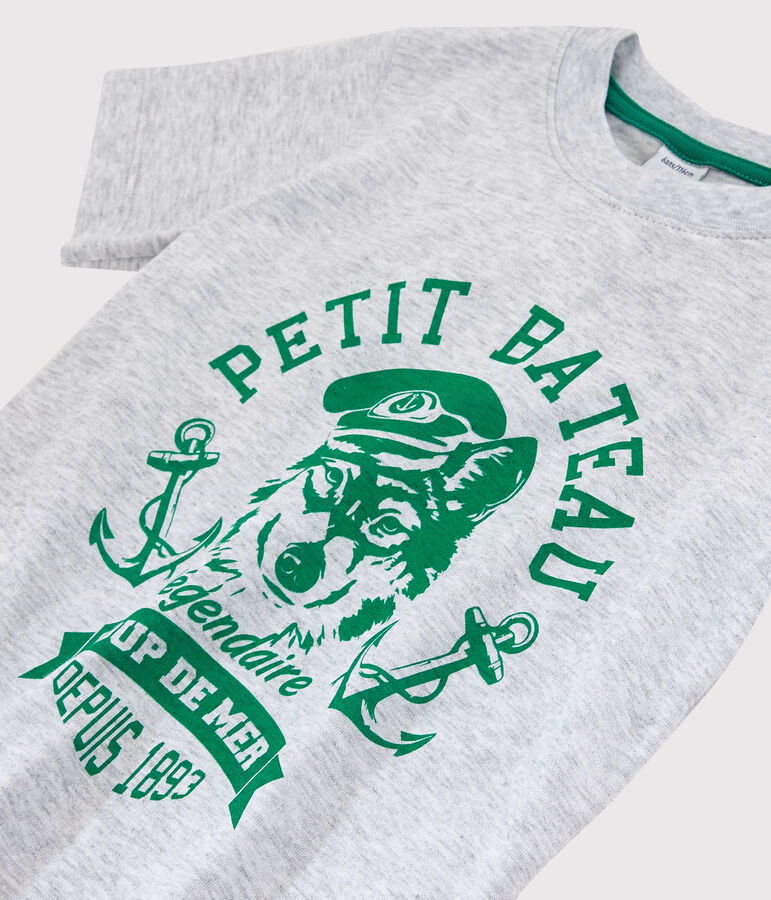 Kurz&auml;rmeliges Kinder-T-Shirt aus Jersey f&uuml;r Jungen grau