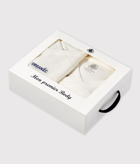 Set mit Kimono-Body und Babyjäckchen aus Rippstrick variante 1