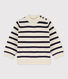 Babypullover mit Matrosenmuster aus Wolle und Baumwollmischung