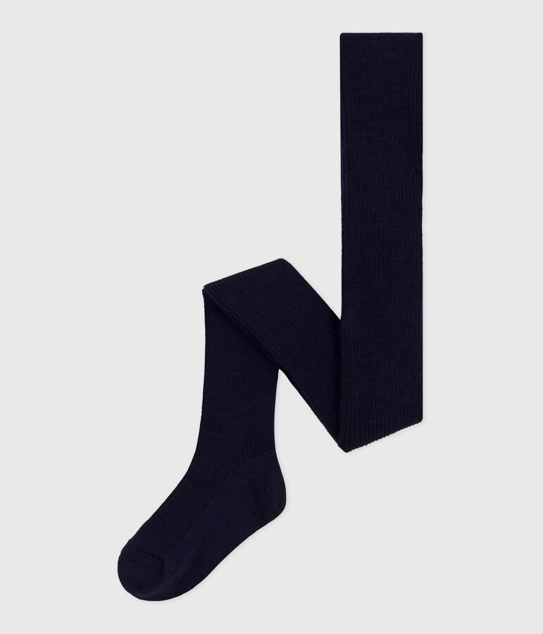 Kinder-Wollstrumpfhose blau