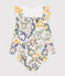 Kurz&auml;rmeliges Baby-Kleid mit Bloomer aus Popeline weiss/vielfarbig