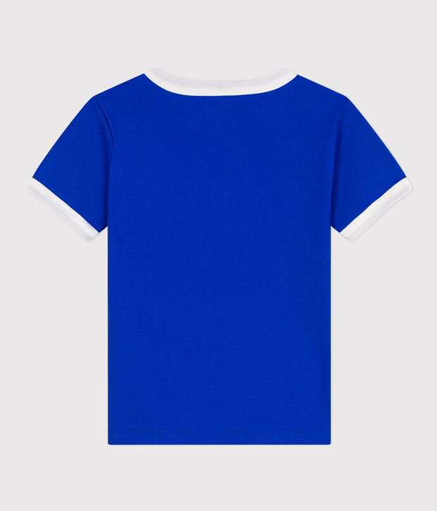 Bedrucktes Kinder-T-Shirt aus Baumwolle f&uuml;r Jungen blau/weiss