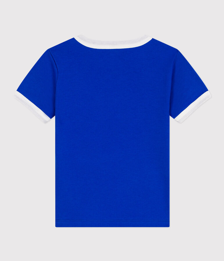 Bedrucktes Kinder-T-Shirt aus Baumwolle f&uuml;r Jungen blau/weiss