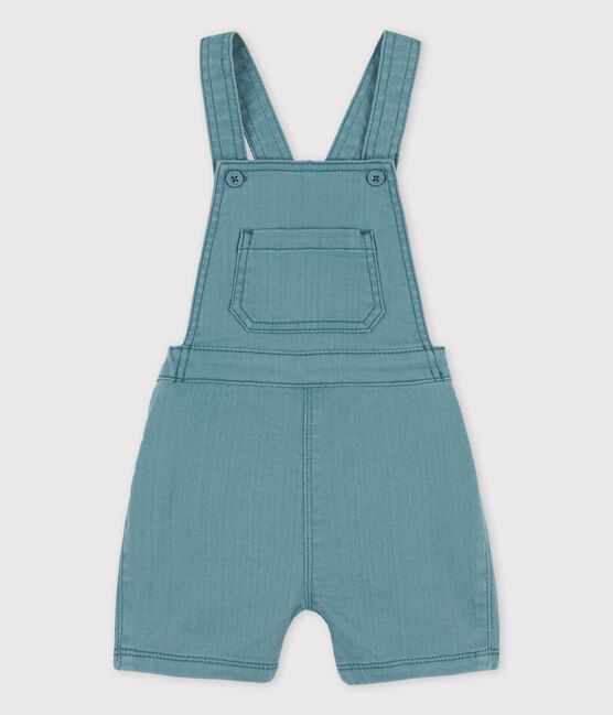 Kurze Baby-Latzhose aus gefärbtem Denim grün BRUT