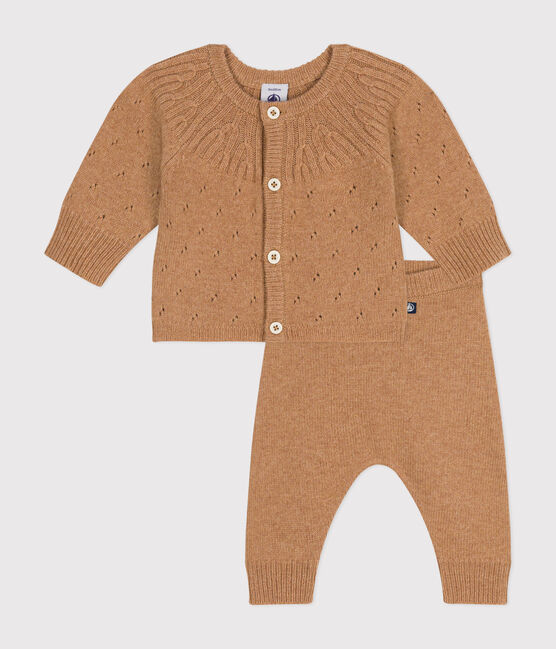 2-teiliges Baby-Strickset braun CUIVRE