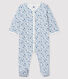 Baby-Strampler mit blauem Sternen-Druck aus Doppeljersey