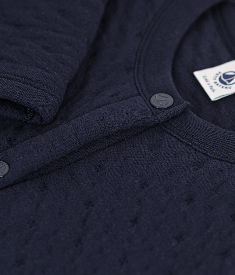 Kinder-Cardigan aus gestepptem Doppeljersey f&uuml;r M&auml;dchen blau