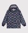 Kinder-Regenjacke mit Herzmotiv blau/vielfarbig