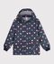 Kinder-Regenjacke mit Herzmotiv blau/vielfarbig