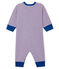 Baby-Strampler ohne Füße aus Rippstrick für Jungen weiss MARSHMALLOW/weiss MULTICO