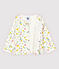 Baby-Cardigan aus Baumwolle für Mädchen. weiss MARSHMALLOW/weiss MULTICO