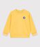 Kinder-Sweatshirt aus einfarbiger Baumwolle gelb