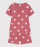 Kinder-Kurzpyjama aus Baumwolle mit Herz-Motiv rosa ROSEWOOD/ MARSHMALLOW