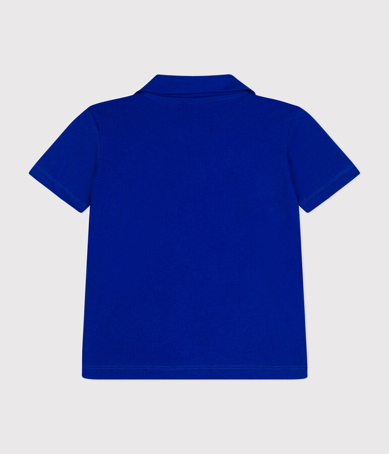 Kurz&auml;rmeliges Jungen-Poloshirt aus Baumwolle blau SURF