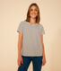 Damen-T-Shirt Le Droit aus Baumwolle, mit Rundhalsausschnitt und Streifen