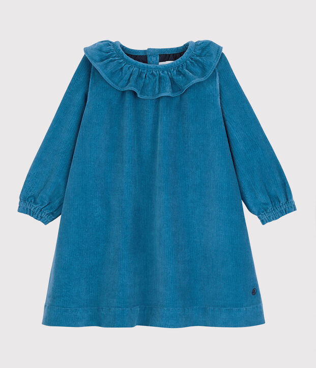 Baby-Kleid aus Cord f&uuml;r M&auml;dchen blau