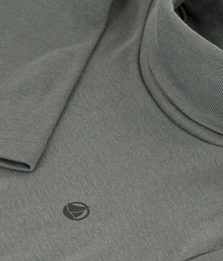 Kinder-Rollkragenshirt aus Baumwolle gr&uuml;n