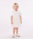 Kurzärmeliges Baby-Kleid aus Baumwolle und Tüll mit Halskrause