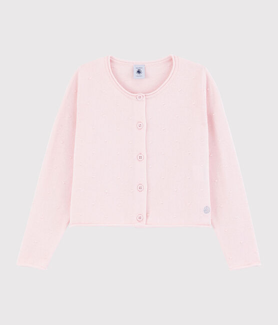 Kinder-Cardigan aus Baumwoll-Strick für Mädchen rosa MINOIS