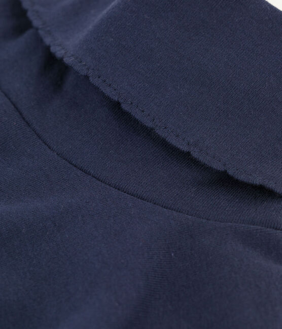 Klassischer Unterziehpullover mit Mäusezähnchen-Details aus Baumwolle für Damen blau SMOKING