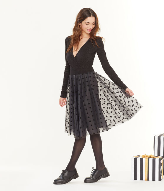 Rock aus Tüll für Damen schwarz NOIR