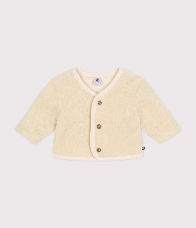 Baby-Jacke aus Sherpastoff naturfarben