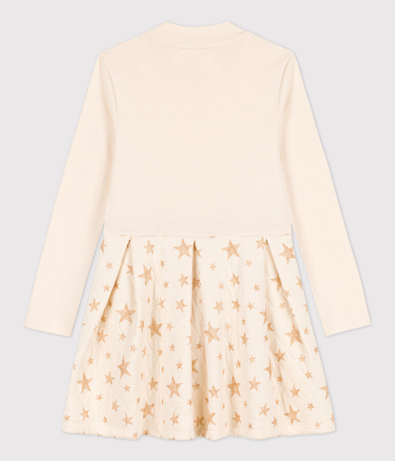 Lang&auml;rmeliges Kinderkleid f&uuml;r M&auml;dchen naturfarben AVALANCHE