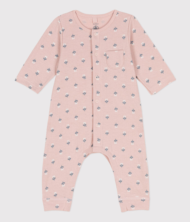 Langer Baby-Overall aus Doppeljersey rosa/vielfarbig