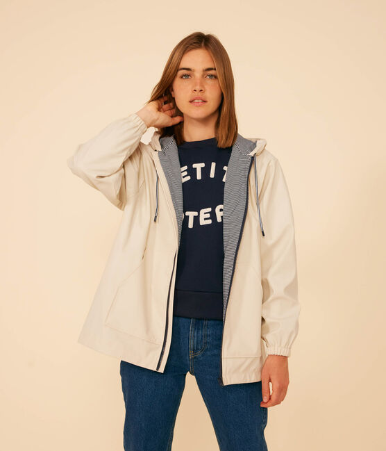 Kurze Damen-Regenjacke naturfarben AVALANCHE