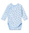 Langärmeliger Baby Jungen Wickelbody. blau FRAICHEUR/blau ALASKA