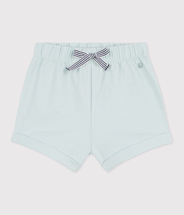 Baby-Shorts aus einfarbiger Baumwolle blau